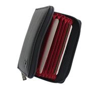 Mala Leather Collezione ORIGIN. Porta carte di credito a soffietto in pelle con protezione RFID 552_5 Blu marino