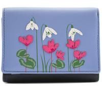 Mala Leather Collezione Snowdrop Piccolo Tri-Fold Portafoglio In Pelle RFID 3687_37, Blu, Taglia unica