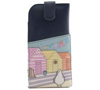 Mala Leather Custodia per occhiali in pelle della collezione Woolacombe 5200_18 Navy