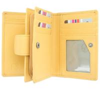 Mala Leather Origin Collection 3118_5 - Portafoglio in pelle con protezione RFID e finestrella esterna, Limone, Taglia unica, Moderno
