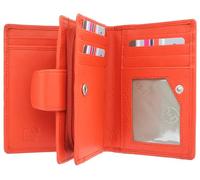 Mala Leather Origin Collection 3118_5 - Portafoglio in pelle con protezione RFID e finestrella esterna, Arancione, Taglia unica, Moderno