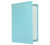 Mala Leather Origin Collection Porta Carte di Credito in Pelle - Protezione RFID 610_5, Turchese, Taglia unica, Moderno