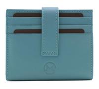 Mala Leather Origin Collection Porta carte RFID in pelle 1054_5, Turchese, Taglia unica, Moderno