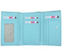 Mala Leather Origin Collection Portamonete in pelle RFID 3698_5, Turchese, Taglia unica, Moderno