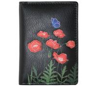 Mala Leather Portacarte in pelle con blocco RFID della collezione Poppy 614_25 Nero