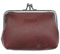Mala Leather Portamonete con doppia clip superiore 3548_54, Marrone, Taglia unica