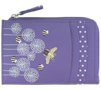 Mala Leather Portamonete/portacarte in pelle della collezione Moonflower RFID 4249_56 Viola