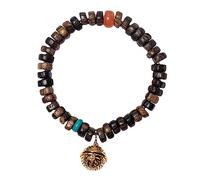 Mala + Rosario + Braccialetto con perline, Bracciale con rosario di preghiera in legno di agar Dalakan fatto a mano, 4x9 mm, marrone chiaro