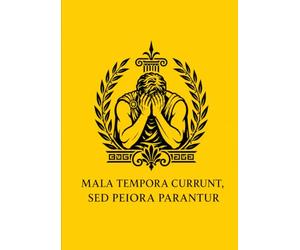 Mala Tempora Currunt, Sed Peiora Parantur: A4 Grid Notebook 5 MM 100 Pages Yellow Cover