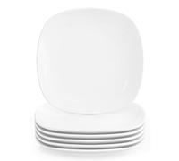 MALACASA, Serie Elisa, 6 Pezzi Set Servizio da Tavola in Porcellana Piatti da Dessert 7,5'' 19 * 19 * 2cm
