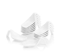 MALACASA, Serie Ramekin.Dish, 12 Pezzi di Ciotoline per aperitivo/Per antipasto/Per i dolci/Per salse/Per merenda, in ceramica bianca, Dimensione: 11 * 5 * 3.5 cm