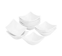 MALACASA, Serie Ramekin.Dish, 12 Pezzi di Ciotoline per aperitivo/per antipasto/per i Dolci/per Salse/per merenda, in Ceramica Bianca, Dimensione: 7.49 x 3.51 x 7.49 cm
