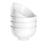 MALACASA, Serie REGULAR, Servizio Di Ciotola In Porcellana, Bianca Ciotola Di Cereali/Ciotola Di Riso/Ciotola Di Zuppa/Ciotola Da Dessert/Ciotola Da Colazione, Set Di 4 Pezzi (780 ML)