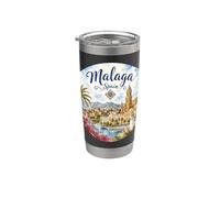 Malaga Spagna città più antica Europa Costa del Sol Bicchiere termico in acciaio inox doppia parete