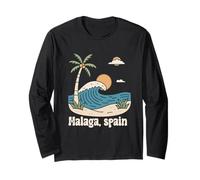 Malaga Spagna Souvenirs Espana Travel Vacation Uomini Donne Maglia a Manica