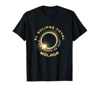 Malaga Spagna Total Solar Eclipse 2 Agosto 2027 Souvenir Maglietta