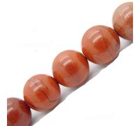 Malahill semiprecious Stone Beads for Jewelry Making, Sold per Bag 5 Strands Inside, Red Jasper A 6mm