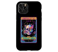 Malata di mente ma totalmente rilassata Skull Butterfly Custodia per iPhone 11 Pro