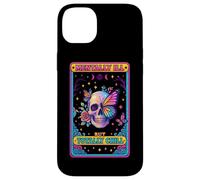 Malata di mente ma totalmente rilassata Skull Butterfly Custodia per iPhone 14 Plus