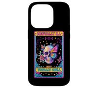 Malata di mente ma totalmente rilassata Skull Butterfly Custodia per iPhone 14 Pro