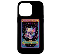 Malata di mente ma totalmente rilassata Skull Butterfly Custodia per iPhone 14 Pro Max