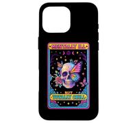 Malata di mente ma totalmente rilassata Skull Butterfly Custodia per iPhone 16 Pro Max