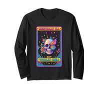 Malata di Mente ma Totalmente Rilassata Skull Butterfly Maglia a Manica