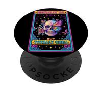 Malata di mente ma totalmente rilassata Skull Butterfly PopSockets PopGrip Adesivo