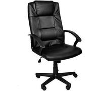 MT MALATEC 8982 - Sedia da ufficio regolabile in pelle sintetica con funzione reclinabile, colore: nero