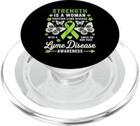 Malattia Di Lyme Consapevolezza Donne Farfalla Malattia Di Lyme Verde PopSockets PopGrip per MagSafe