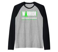 Malattia di Lyme Guerriero - Nastro Verde Malattia di Lyme Consapevolezza Maglia con Maniche Raglan