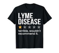 Malattia di Lyme Una Stella Valutazione della Malattia di Lyme Consapevolezza Maglietta