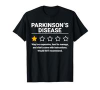 Malattia di Parkinson 1 Valutazione a stelle Divertente consapevolezza del Parkinson Maglietta