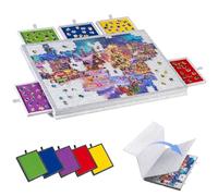 Malau - Vassoio puzzle da 1000 pezzi con custodia e supporto - Tappetino puzzle in feltro con 5 cassetti portaoggetti - tavola puzzle pieghevole e portatile - 77 x 53 cm