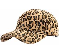 Malaxlx Cappellino da baseball alla moda da donna e uomo, regolabile, con spalline, cappello da papà, cappello sportivo, Khaki Leopard., taglia unica