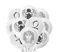 Malayan Products Mix di palloncini egiziani in lattice da 12 punti, decorazioni di compleanno in Egitto, tema civiltà antica, feste a piramidi, faraone Ankh, dimensioni standard 30,5 cm