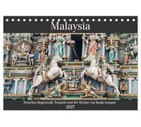 Malaysia - Zwischen Regenwald, Tempeln und Skyline von Kuala Lumpur (Tischkalender 2027 DIN A5 quer), CALVENDO Monatskalender: Ein faszinierender ... Stadtleben der Metropole Kuala Lumpur.