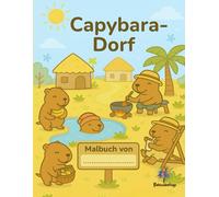 Malbuch: Capybara-Dorf