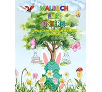 Malbuch für Ostern: Große einfache Ostereier zum Ausmalen