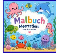 Malbuch Meerestiere: Viele verschiedene Meerestiere