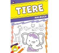 Malbuch Tiere ab 3 Jahren: 48 Motive, dicke Linien, einseitig (kein Durchdrücken) - Geschenk für Mädchen & Jungen