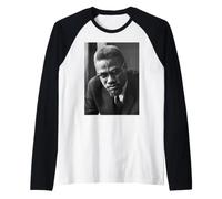 Malcolm X Attivista per i Diritti Umani nel Regno Unito 1965 Maglia con Maniche Raglan