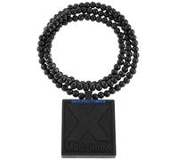 Malcolm X Collana Nuova Tutti Legno Ciondolo Con 91.4cm Lungo Perline di Catena