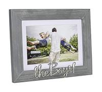 Malden International Designs Expressions Cornice portafoto, Grey, 4'' x 6''