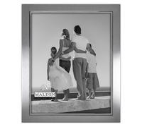 Malden International Designs Uptown Mattsilber mit silbernem modischen Metallrahmen, 8 x 10, Silber