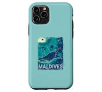 Maldive Immersioni subacquee Balena Shark Subacquea Vintage Custodia per iPhone 11 Pro