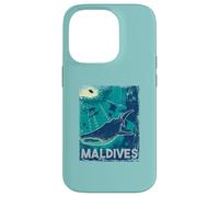 Maldive Immersioni subacquee Balena Shark Subacquea Vintage Custodia per iPhone 14 Pro
