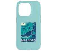 Maldive Immersioni subacquee Balena Shark Subacquea Vintage Custodia per iPhone 15 Pro
