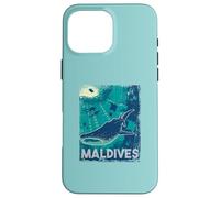 Maldive Immersioni subacquee Balena Shark Subacquea Vintage Custodia per iPhone 16 Pro Max