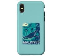 Maldive Immersioni subacquee Balena Shark Subacquea Vintage Custodia per iPhone X/XS